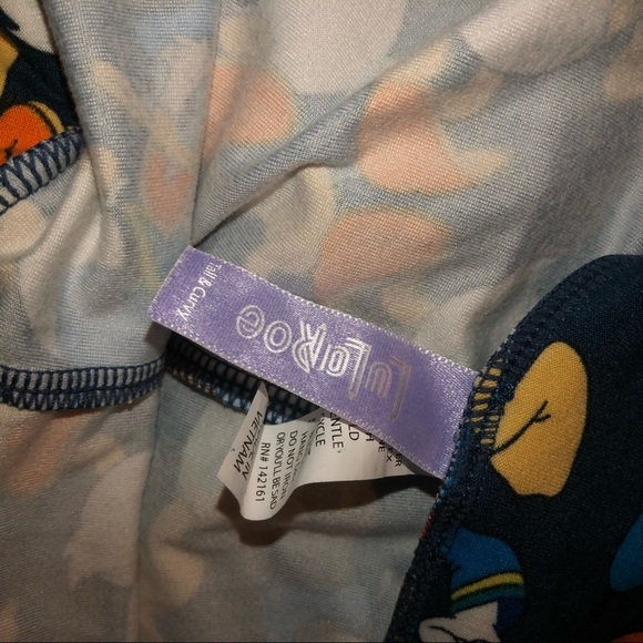 Lularoe Disney Leggings TC Blue Donald Duck Navy - Picture 4 of 4